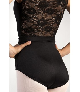 Body Wrappers Tank Lace Back Justaucorps avec Front Zipper (P1080)