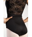 Body Wrappers Tank Lace Back Justaucorps avec Front Zipper (P1080)