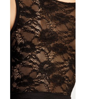 Body Wrappers Tank Lace Back Justaucorps avec Front Zipper (P1080)