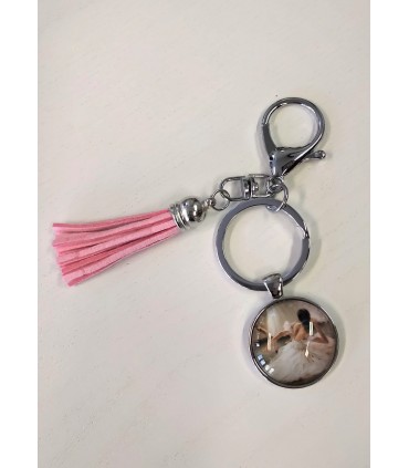 Keychain with motif