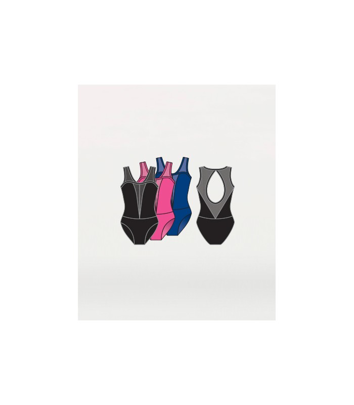 Bodywrappers Power Mesh Yokes Leotard